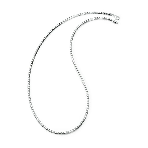 Brilliant Bijou Solid .925 Sterling Silver 3mm Bead Chain Necklace 20 inches 